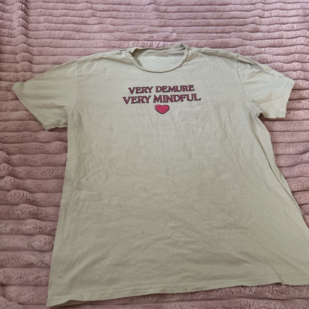 Very Demure Very Mindful Beige Tee